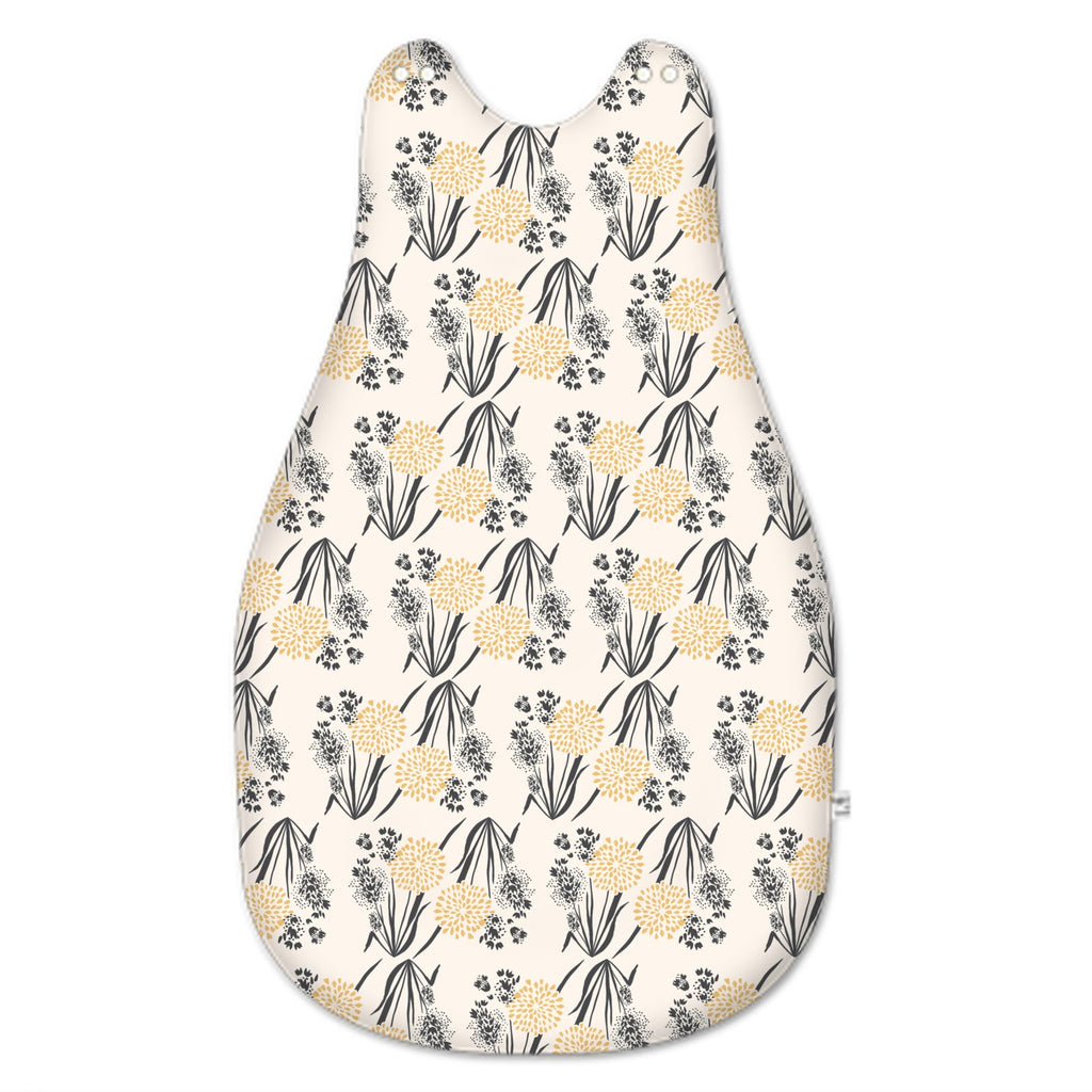 Baby Sleeping Bag small blue-grey flowers Grounded Grace