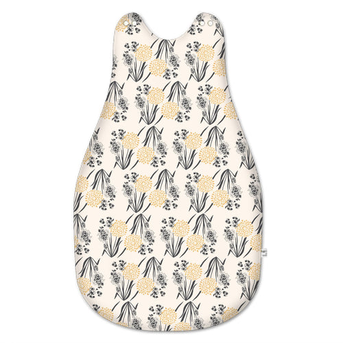 Baby Sleeping Bag small blue-grey flowers Grounded Grace