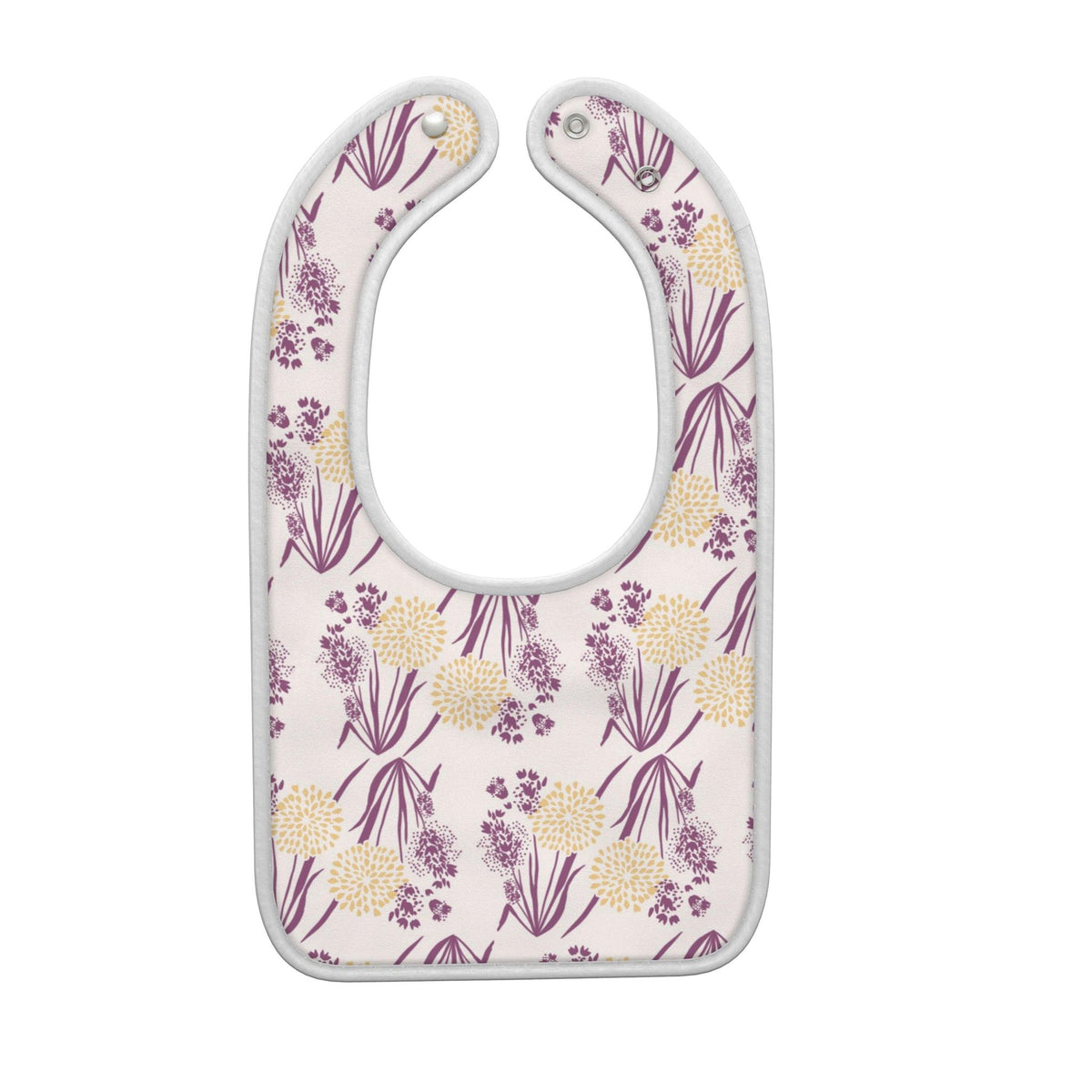 Premium Baby Bib pink flowers Grounded Grace