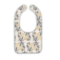 Premium Baby Bib blue-grey flowers Grounded Grace