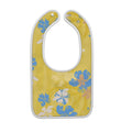 Premium Baby Bib large tropical flower dream bright yellow/ blue