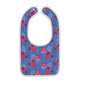 Premium Baby Bib tropical flower dream hot pink/blue