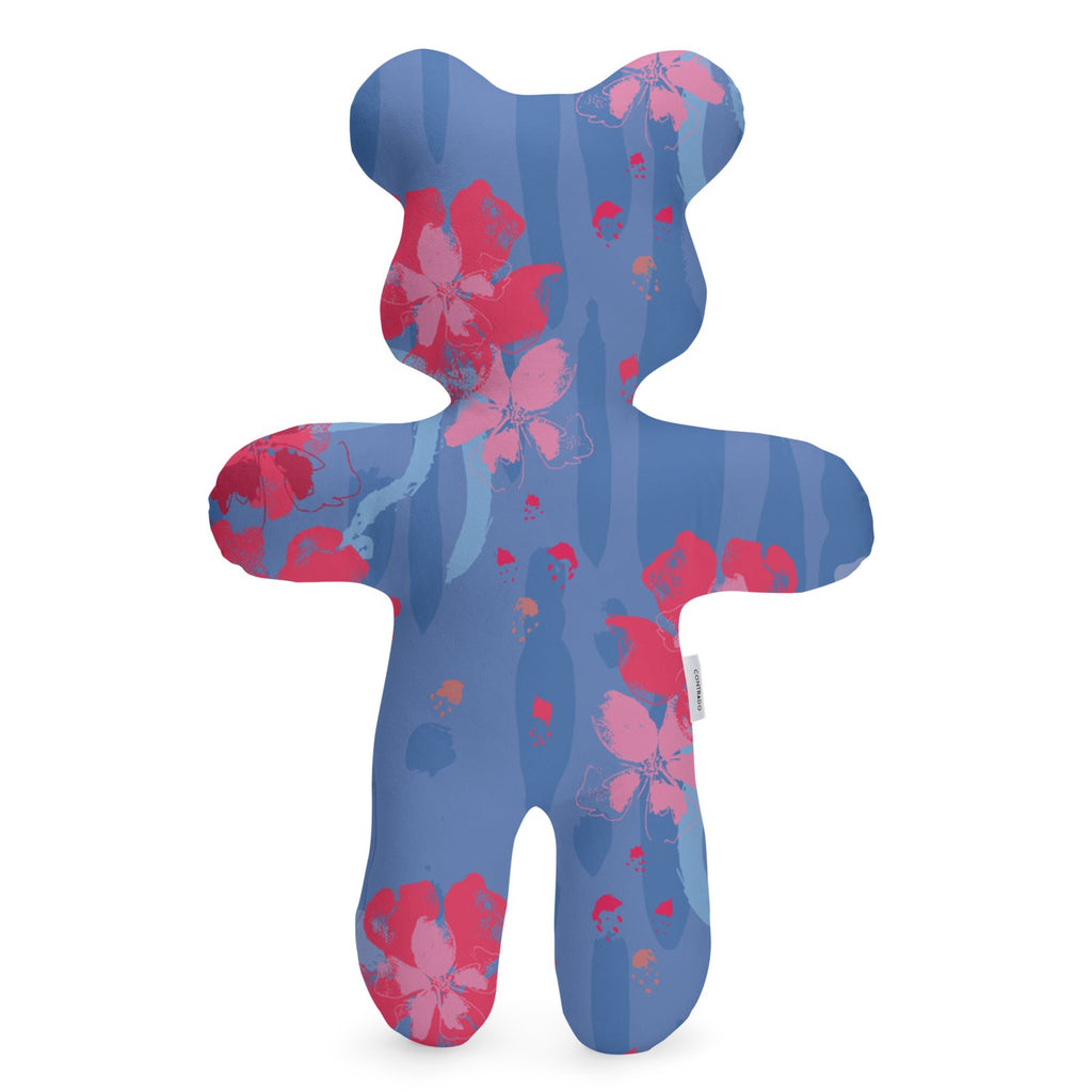 Teddy Bear tropical flower dream hot pink/blue