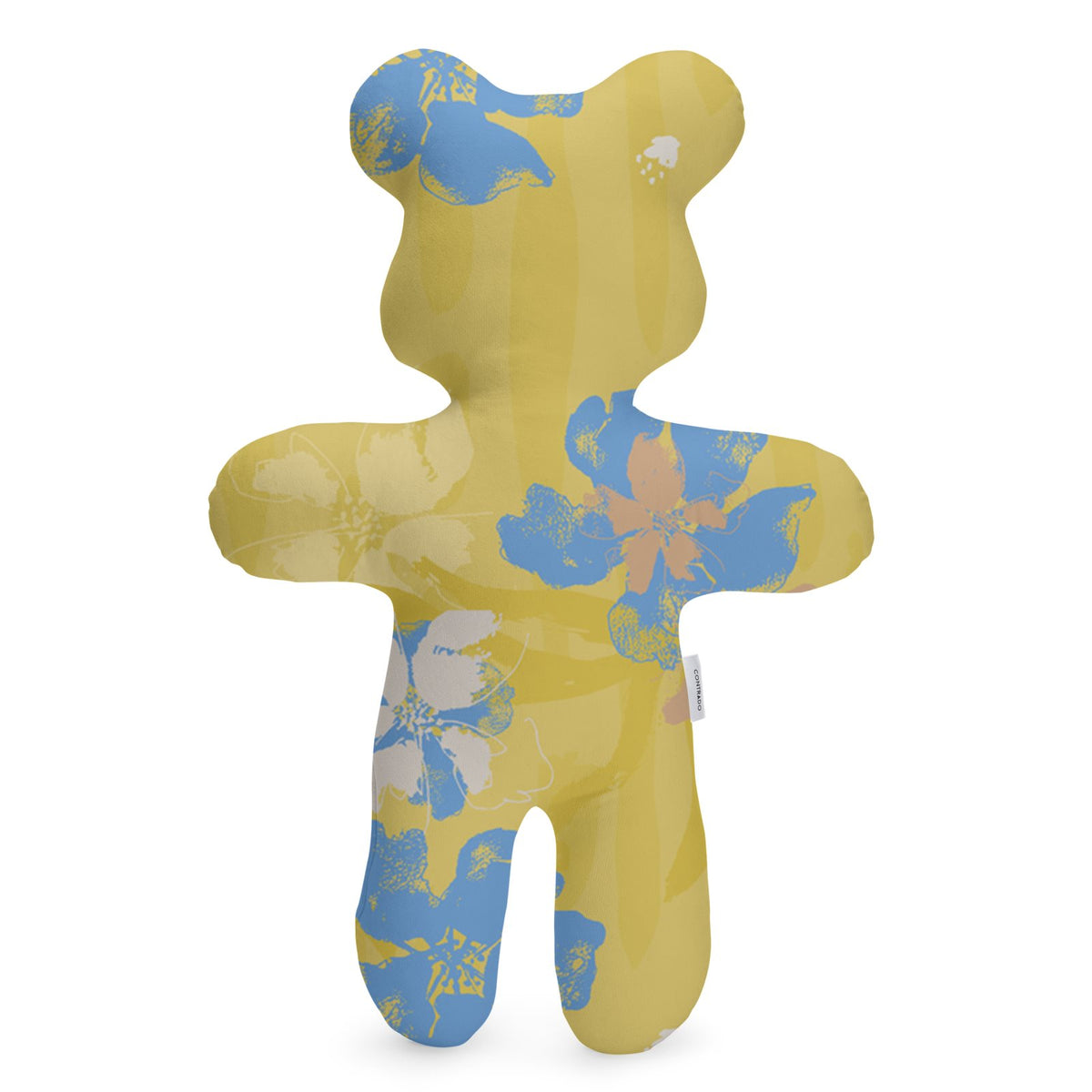 Teddy Bear tropical flower bright yellow/ blue