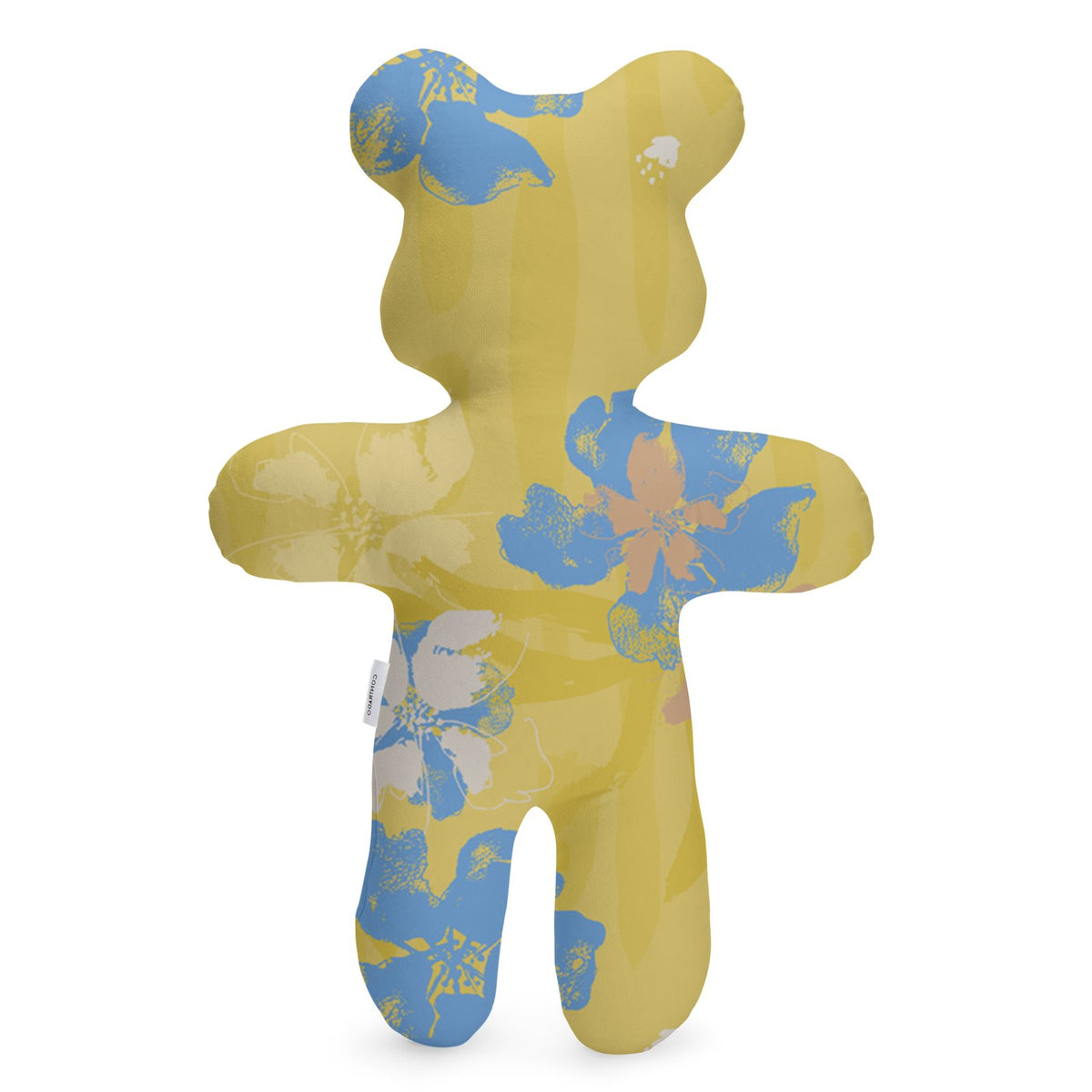 Teddy Bear tropical flower bright yellow/ blue