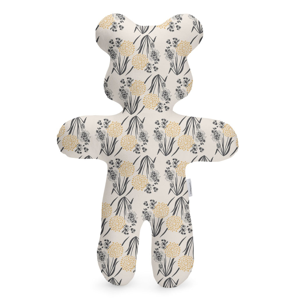 Teddy Bear blue-grey flowers Grounded Grace