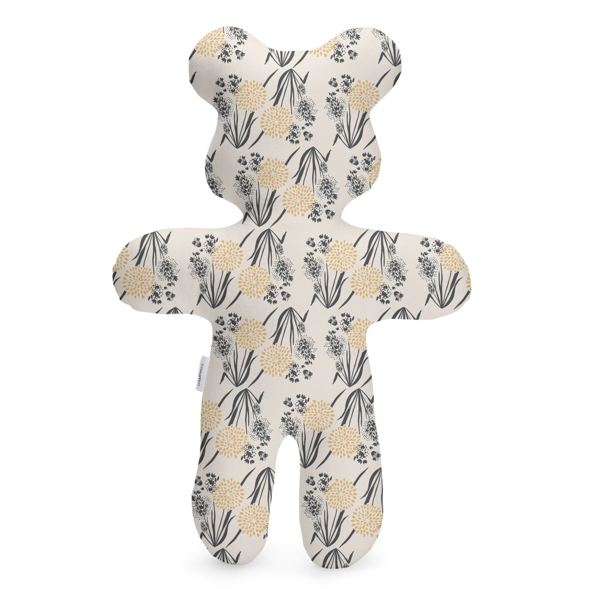 Teddy Bear blue-grey flowers Grounded Grace