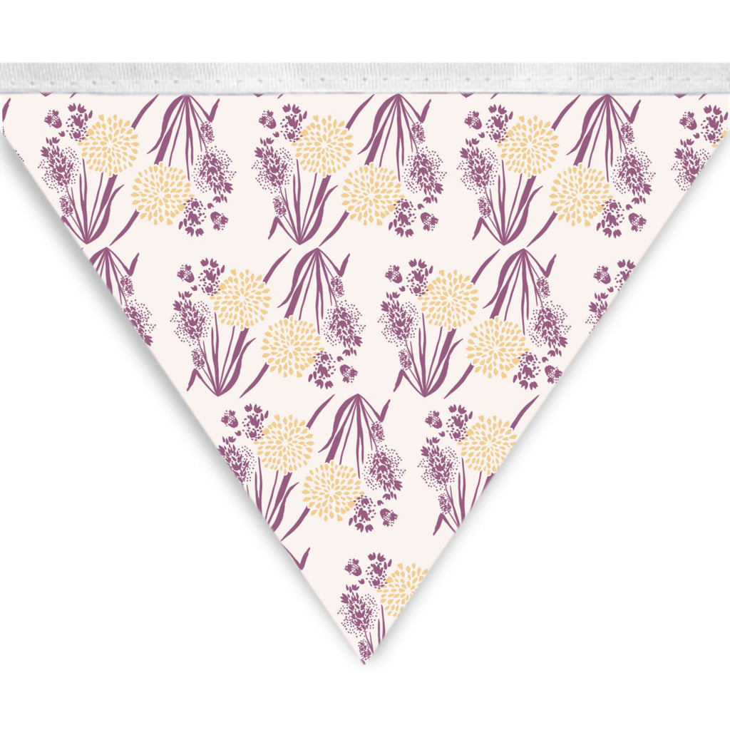 Bunting pink flowers Grounded Grace