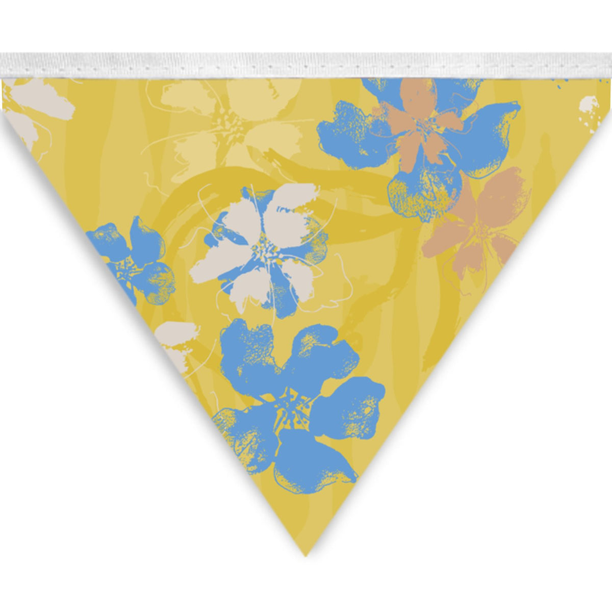 Bunting tropical flower dream bright yellow/ blue
