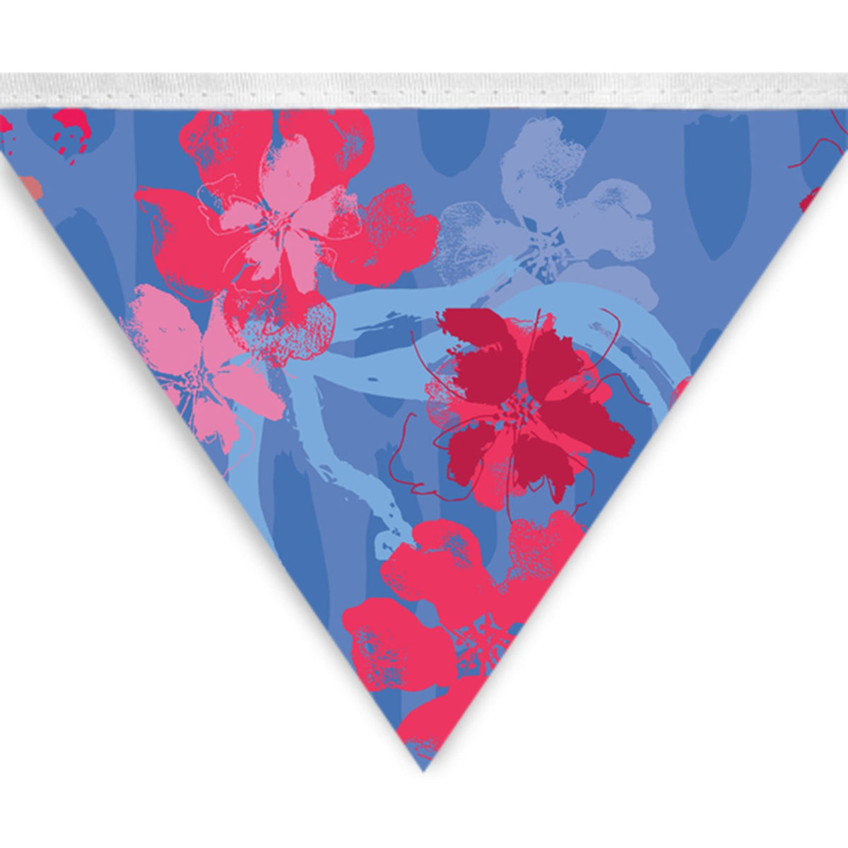 Bunting tropical flower dream hot pink/blue