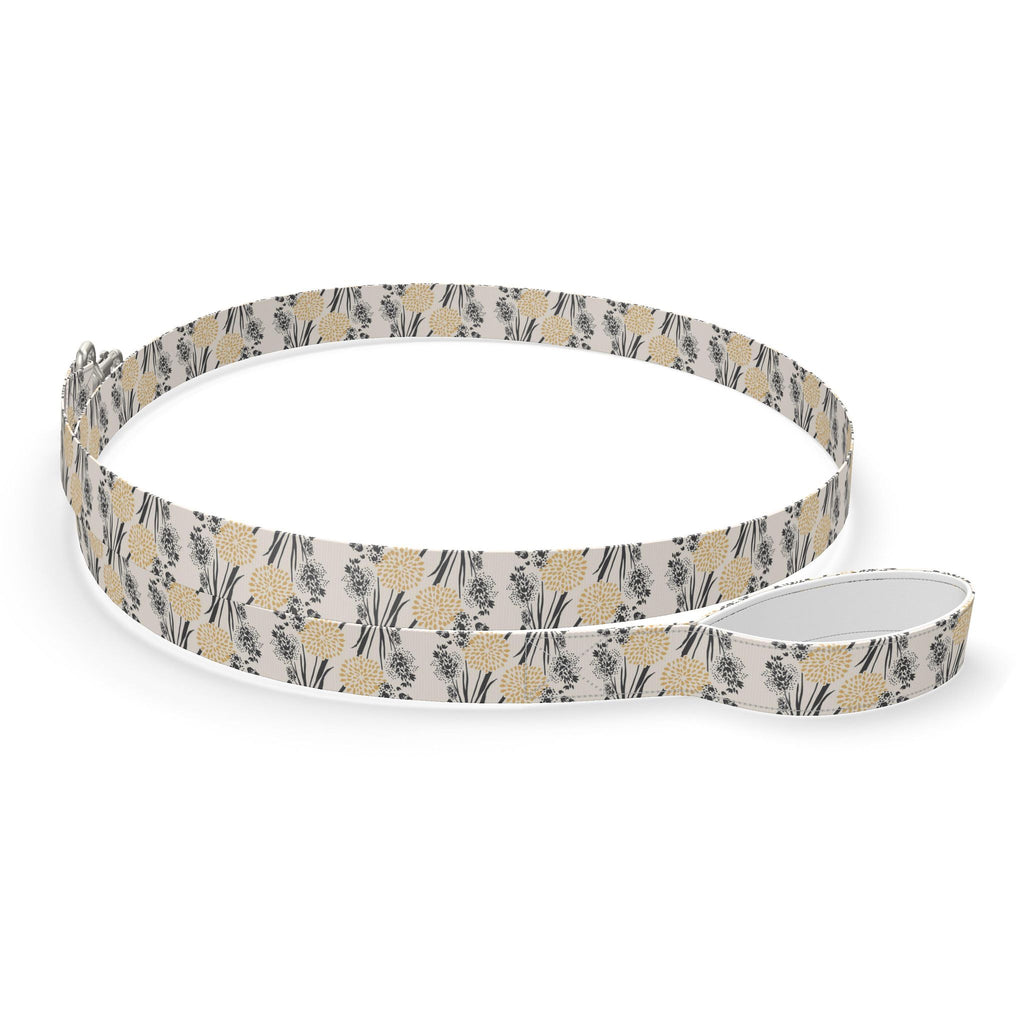 Dog Lead blue-grey flowers Grounded Grace