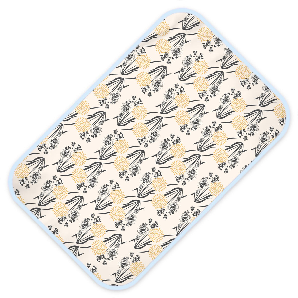 Baby Changing Mats blue-grey flowers Grounded Grace