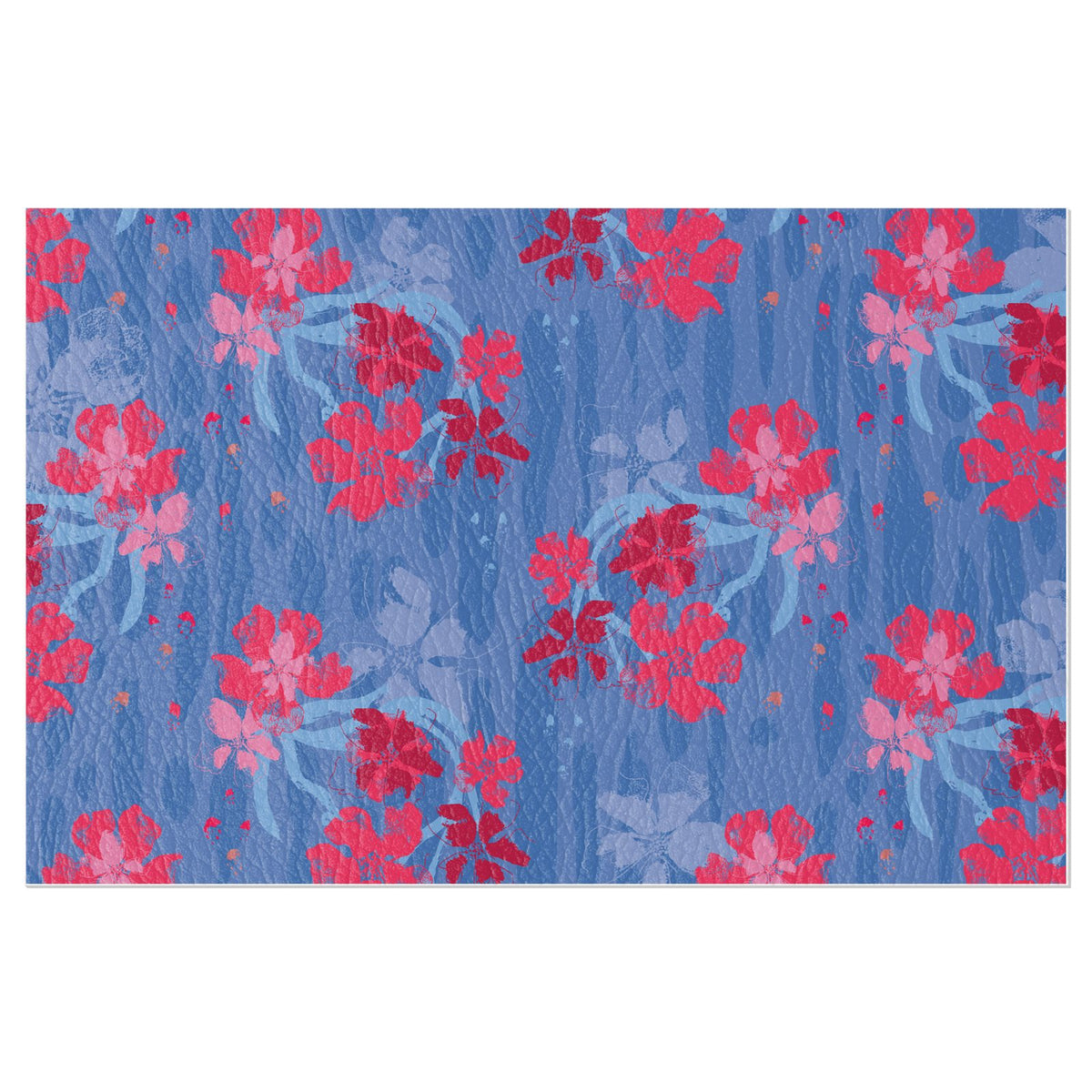 Vinyl Placemats tropical flower dream hot pink/blue