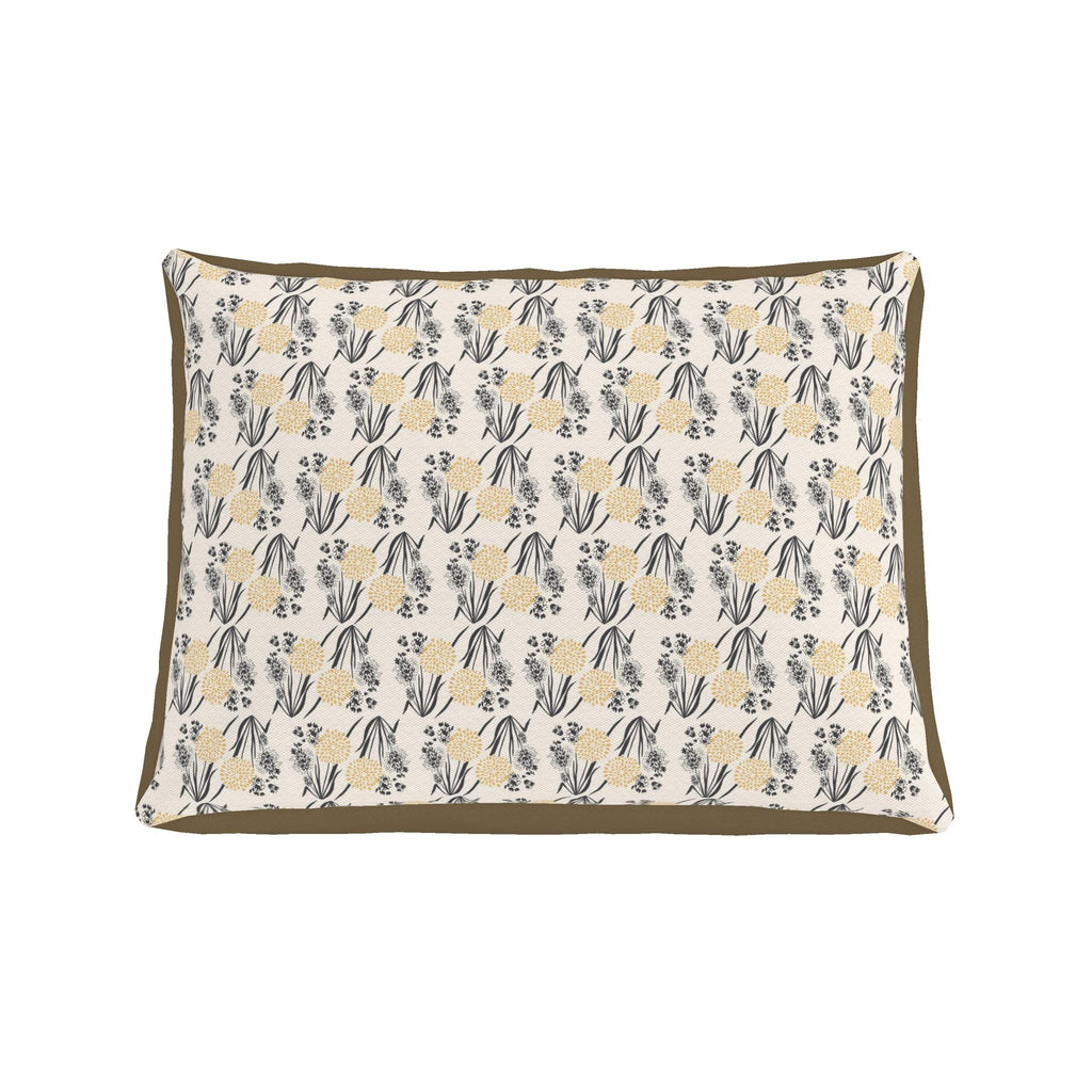 Dog Pet Bed blue-grey flowers Grounded Grace